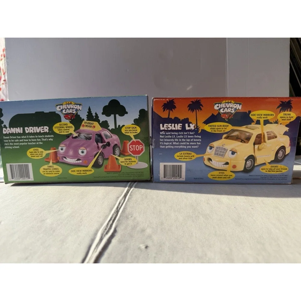 1998 The Chevron Cars Danni Driver And Leslie LX LOT of 2 Collectible NEW